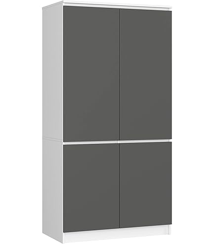 Stijlvolle Kledingkast V6 met Spiegel - B: 160 cm H: 195 cm D