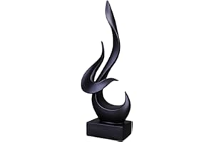 UZIQUEIF Moderne Deko Skulptur Kunst Schwarze Flamme Deko Statue, Wohnzimmer Schlafzimmer Dekoration Skulpturen Und Figuren