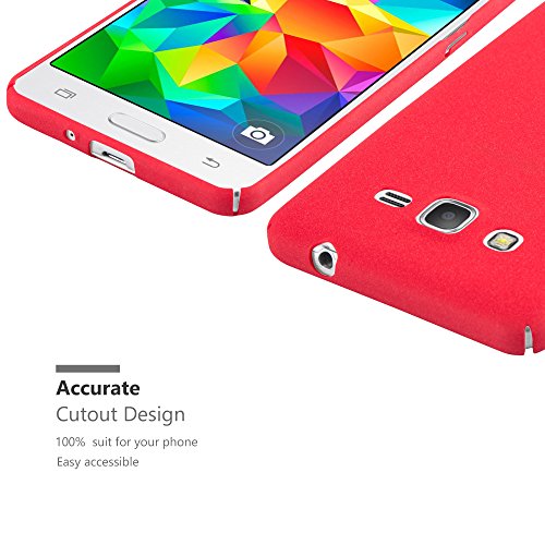 Samsung Galaxy GRAND PRIME Funda Super Delgada de Pl  stico Duro en FROSTY ROJO de Cadorabo  Dise  o FROSTY      Cubierta Protectora Ligera con Antichoque y Resistente al Rayado para Tel  fono M  vil     Protecci  n Carcasa Case Cover