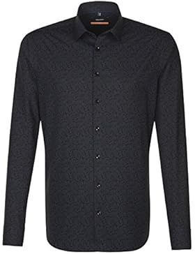 SEIDENSTICKER Herren Hemd Slim Langarm Bügelleicht Businesshemd Kent-Kragen Kombimanschette weitenverstellbar