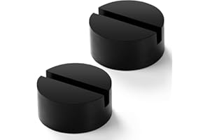 Lyeteung 2 Sztuk Gumowa Podkładka do Podnośników 75mm, Uniwersalny Adapter Podkładek Podłogowych, Uniwersalna Podkładka Gumowa do Podnośników Samochodowych z Rowkami, do Podnośnika Wózka