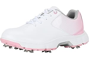 ZHENSI Scarpe da Golf Impermeabili da Donna Scarpe da Ginnastica Larghe A Spillo in Morbida Pelle Comode