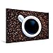 Produktbild Premium Textil-Leinwand 75 cm x 50 cm quer, Ein Genuss für die Sinne - Feinster Kaffee aus besten Bohnen | Wandbild, Bild auf Keilrahmen, Fertigbild auf Kaffebohnen (CALVENDO Lifestyle)