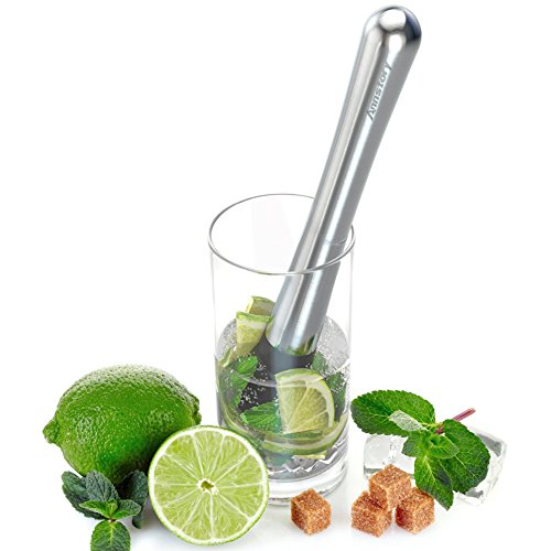 Annstory Edelstahl Cocktail-Stößel und Rührlöffel Set – 8 „Getränk Muddler Werkzeug & 12“ Löffel Barmixer Löffel für Mojito, Caipirinha & More, erstellen Flavour Verpackt Cocktails - 4