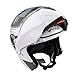 Produktbild Motorradhelm Doppel-Objektiv Motorrad Visier Integralhelm Schutzmaske Weiß XXL/XL/L (XXL)