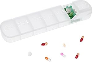 Sibba Organizer na tabletki 1 szt. przenośne pudełko na leki tygodniowy pojemnik na co dzień 7-dniowy pojemnik na leki uchwyt suplement dozownik tabletu wewnętrzna komora sorter witamin osobiste