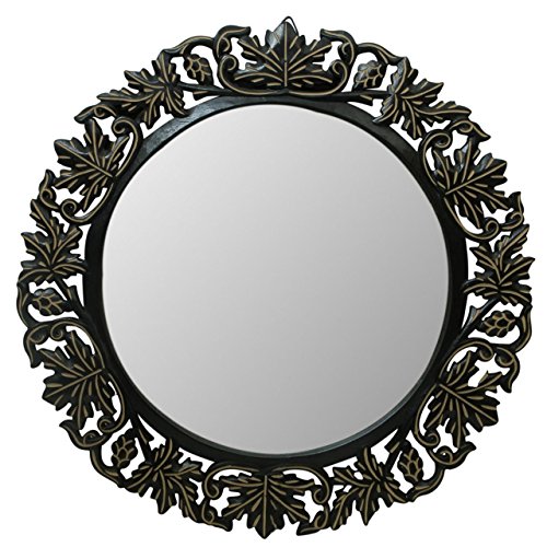Buy Craft Art India-Wooden Wall Hanging Round Shape Mirror Frame