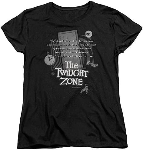 The Twilight Zone Monologue Womens Short Sleeve Shirt BLACK 2X