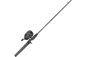 Zebco Roam Spincast Reel and 2-Piece Fishing Rod Combo, Durable 6-Foot Fiberglass Rod with ComfortGrip Handle, Instant Anti-Reverse Fishing Reel