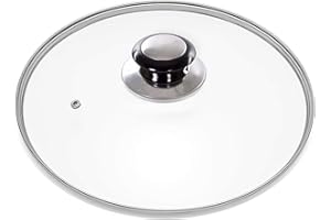 Bahob® Tempered Glass Saucepan Casserole Frying pan Lid Replacement Glass Lids for Pans Pots and Casseroles Pan Lid Knobs With Screws 14CM to 36CM (26 CM)