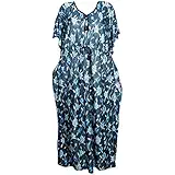 Indiatrendzs Won Printed Caftans Satin Caftan Sleepwear Maxi Kimono Cover up Night Wear Dressing Gown Nighty Lounger Dress Woman One Piece Drees Tunic