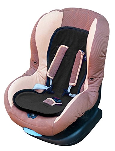 BabyMatex ** PADDIX SCHWARZ ** Atmungsaktive, antiallergische Sitzauflage / Sitzeinlage — AERO MESH 3D System– Universal für Babyschale, Autokindersitz, z.B. für Maxi-Cosi, Römer, für Kinderwagen, Buggy, Hochstuhl etc. - 4