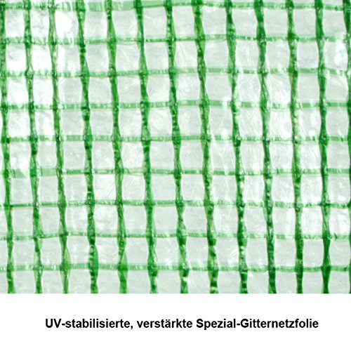 6m² Gewächshaus mit Stahlfundament Garten Treibhaus Tomatenhaus Pflanzenhaus Frühbeet Foliengewächshaus - 6