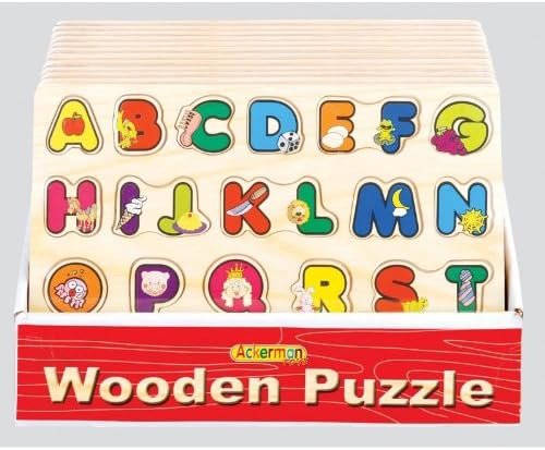 Educational Toys : Wooden Alphabet ABC Puzzle Board