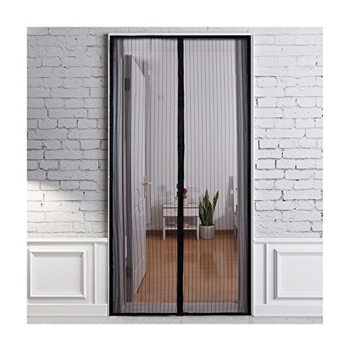 YKS Fliegengitter Vorhang 100x200cm dauerhafte belüfteten Freisprech-schneller stillen einfach installierbare mottenfest Terylene magnetische Balkon Tür Net