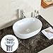 Produktbild Gaga Oval Bowl Top Keramik-Waschbecken Porzellan Spüle Vessel Schale Waschtisch Badezimmer küche mit Pop-Up Ablauf