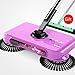 Produktbild Hand Push Kehrmaschine Sweeper Besen Haushalt Automatische 360 Grad Rotary Reinigungsmaschine Ohne Elektro Dustpan (Lila)