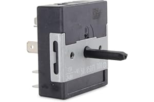 DL-pro Kochplattenschalter für AEG Electrolux Juno Zanker Zanussi 14001334001/7 140013340017 EGO 50.85071.000 5085071000 ZWEIKREIS Energieregler Schalter Regler 50x48x45mm für Kochfeld Herd