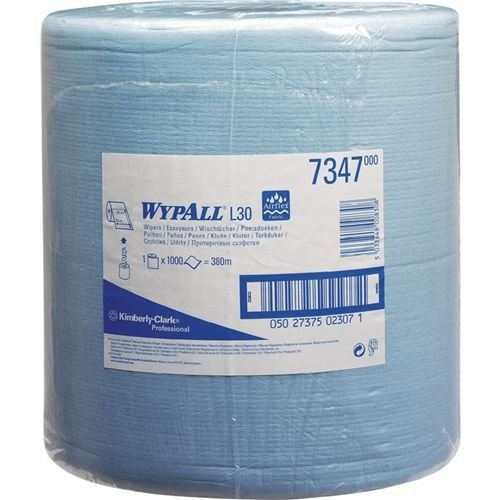 Preisvergleich Produktbild Kimberly Clark 7347 WYPALL L30 Wischtücher, Großrolle, Blau (1000-er Pack)