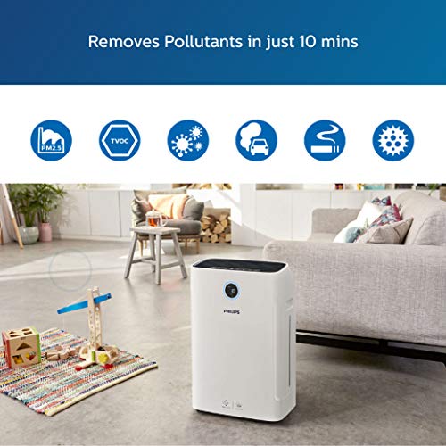 Philips Series 3000 AC3821/20 2-in-1 Air Purifier with Humidifier (White)