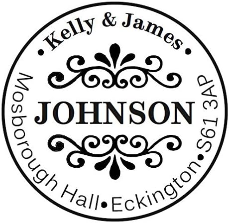 Personalised Name and Address Stamp - Self Inking Stamp - 34 x 34 mm