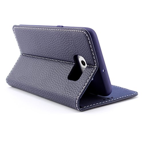 [ J5 Version 2016 ] Handy Schutz Tasche Noble Series Cover für Samsung Galaxy [ J5 Version 2016 ] edle Book Style Hülle mit Aufstellfunktion und Kartenfach ScorpioCover blau - 6