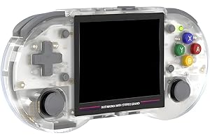 ASTARAMA RG353PS - Consola de juegos portátil retro, pantalla IPS de 3,5 pulgadas, reproductor de juegos Linux OS con tarjeta TF de 16 + 64 G y 17000 juegos preinstalados, compatible con 5G WiFi Bluetooth 4.2
