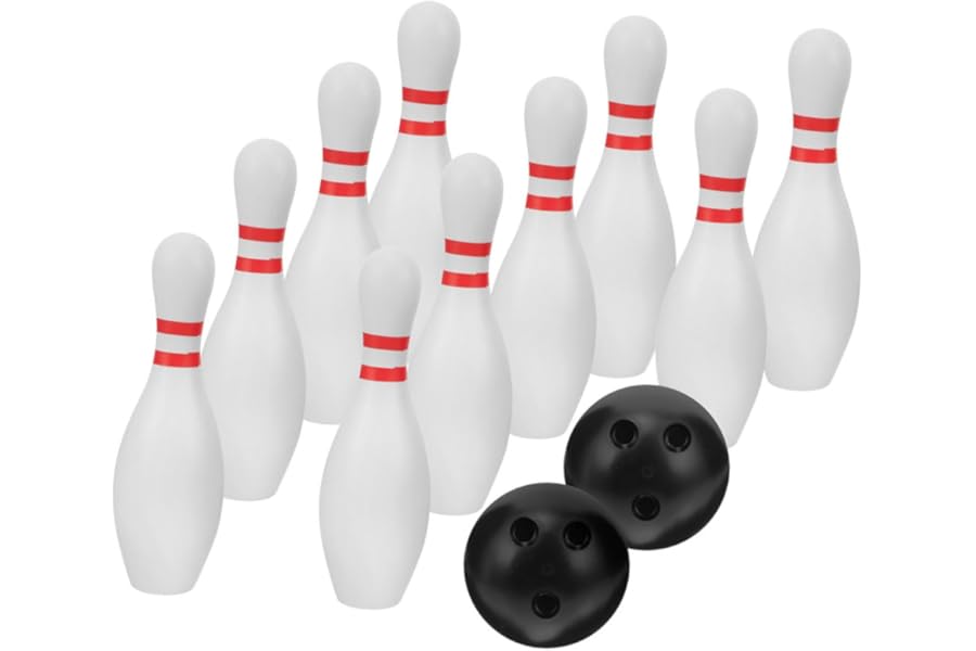 ORFOFE Toddler Bowling Set with 10 Pins and 2 Balls, 30cm Lightweight Plastic Kids Bowling Toys for Indoor and Outdoor Play, Preschool Sports Game for Boys and Girls