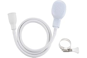 JULIYEH Rociador de ducha para mascotas, 2 unidades, cabezal de ducha para mascotas, de mano, para grifo de bañera, lavabo de baño, cabezal de ducha para perros, conector de manguera de rociado