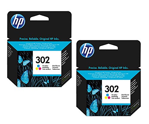 2x Original HP Tintenpatrone F6U65AE HP 302 HP302 für HP Envy 4520 - Color - Leistung: ca. 165 Seiten/5%
