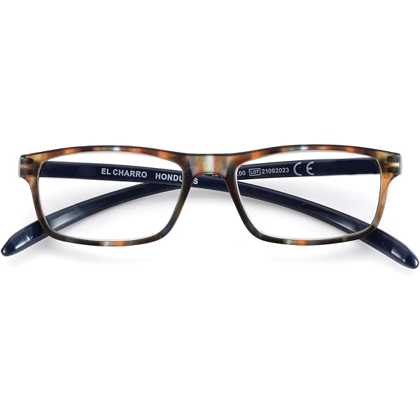 Lunettes De Lecture Contacta Hug - Bleu Avec Tiges Rouges, +1.50, Autofixantes Au Cou, Légères 19g