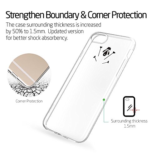 iPhone 7 Funda  ESR Carcasa iPhone 7 Case Cover Dibujos Animados Silicona Suave Funda para Apple iPhone 7 4 7  - Gatito