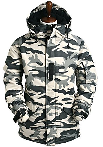 Southplay Chaqueta con Capucha de Camuflaje de Camuflaje a Prueba de Agua Impermeable de para Hombre (X-Large) - Southplay