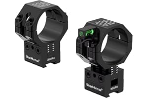 ‎WESTHUNTER WestHunter Optik Präzision 11mm Schwalbenschwanz Zielfernrohrringe mit 120 MOA Verstellung, 1 Zoll 30mm 34mm Tubus Höhenverstellbare Zielfernrohrhalterung mit Libelle