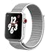 Produktbild Naomo Kompatibel Mit Für Apple Watch Series 3/2 /1 Armband,Nylon Strick Replacement Uhrenarmband Sportarmband band Ersatzband (38mm,Muschel)