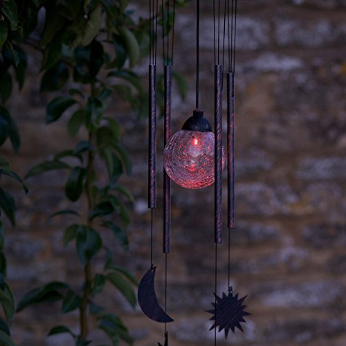 Smart Solar Sun Moon Star Wind Chimes Farbe LED Globe - 2