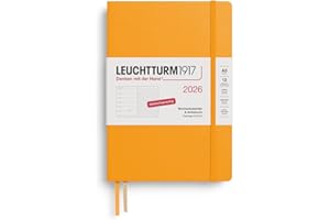 ‎LEUCHTTURM1917 LEUCHTTURM1917 372521 Wochenkalender & Notizbuch Dotted Medium (A5) 2026, 12 Monate, Rising Sun, Deutsch