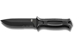 Gerber Couteau à Bord Fin à Lame dentelée Strongarm, Noir, 31-003648