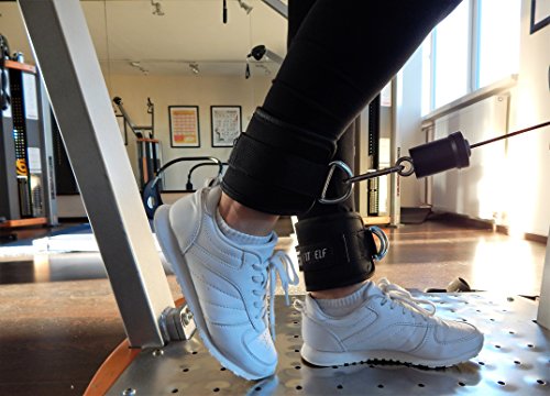 PREMIUM Fußschlaufen (gepolstert) von FitSelf Sports (2Stück) – für Fitness Training am Seilzug – für Männer und Frauen – 2 Jahre Gewährleistung - 4