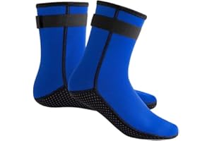 ABPOK 3mm Wetsuit Socks, Neoprene Diving Socks Anti-slip Thermal, Adjustable Velcro loop Strap for Men Women Diving Swimming Surfing