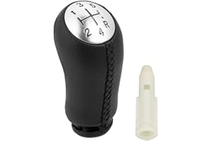 PRO-PLIP Pomello del cambio per cambio manuale a 5 marce per Clio Twingo Megane Scenic Laguna Kangoo Modus Sandero Duster Logan Captur Fortwo Forfour Smarfor pelle cromata opaca @ProPlip