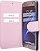 Price comparison product image JT Berlin Leather Book Style for Samsung Galaxy S7 - rose [Genuine Leather | Handmade | Standing function | Pockets for cards | Magnetic closure] - 10060