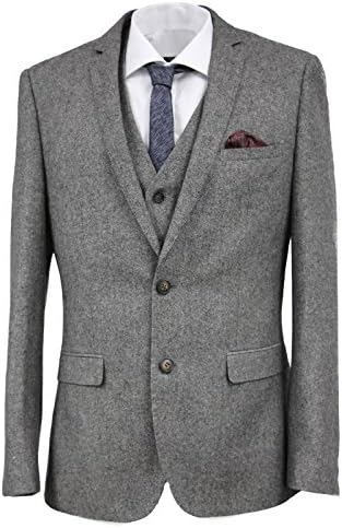 HARRY BROWN Heritage Three Piece Grey Wool Slim Fit Suit