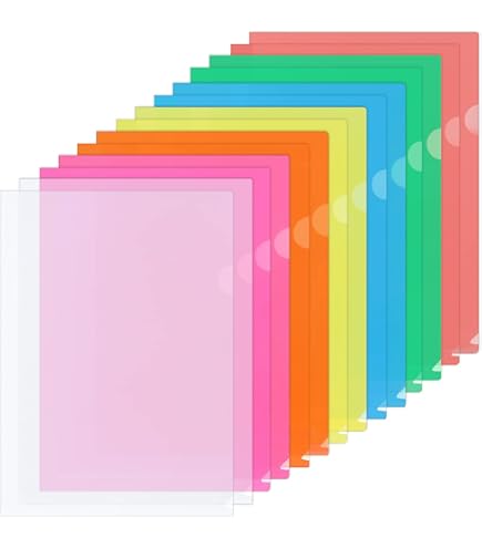 100pcs A4 Clear Plastic Punched Pockets Folders Filing Sleeves Document