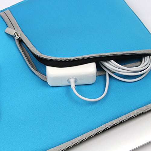 Evershop® Reißverschluss Aktenkoffer Handtaschen Hülsen Beutel Abdeckungs Fall für Macbook Air,Pro & Universal Laptop (15 Zoll,Blau) - 8