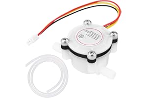 Youmile YF-S401 Water Flow Sensor 0.3-6L/min G1/4" Water Coffee Flow Hall Sensor Switch with Silicone Tubing 6mm ID for Water Pipe Home Brewing Winemaking Pump Transfer