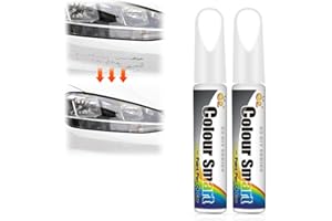 Toerjii Stylo Retouche Peinture, Stylo Réparation des Rayures Auto, Anti Rayure pour Carrosserie Moto Voiture Vélo, 2 Pièces (Blanc)