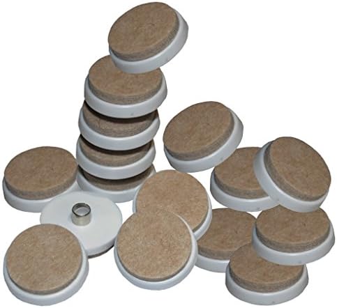 7/8'' Beige Nail-on Felt Pads โ Firm Hold โ Prevent Scratches on Hardwood, Ceramic and Linoleum Floors โ Wood Floor Protector โ Easy to Install (16 Pieces)