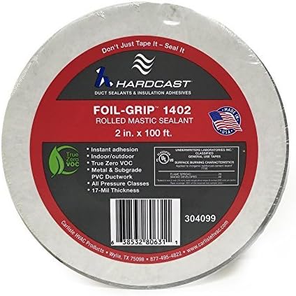 Hardcast FOIL-GRIP 1402 Mastic Duct Sealant 2 X 100' by Hardcast