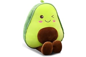 Wishstar Peluche Aguacate Cojín 30cm, Juguete de Felpa Suave y Dulce, Regalo de Peluche para Niños, Cojín de Lanzamiento, Peluche Juguete de Aguacate, Regalos para niños, niñas y niños